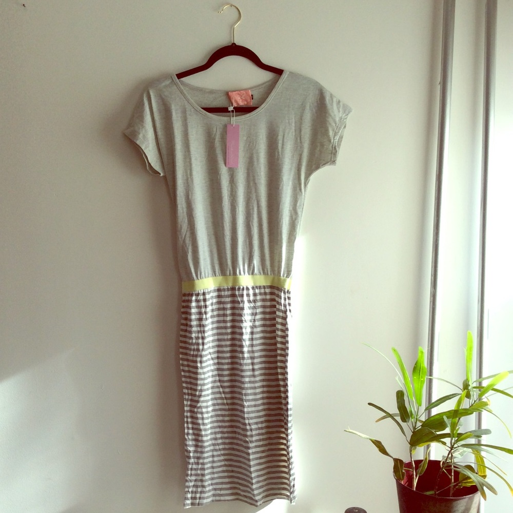 Brand new boat neck striped dress